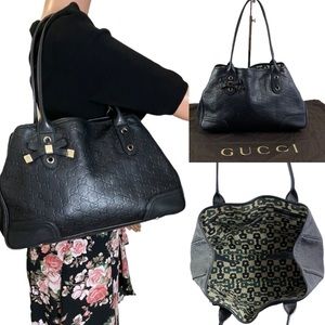Auth GUCCI Guccissima Princy Leather Tote Bag